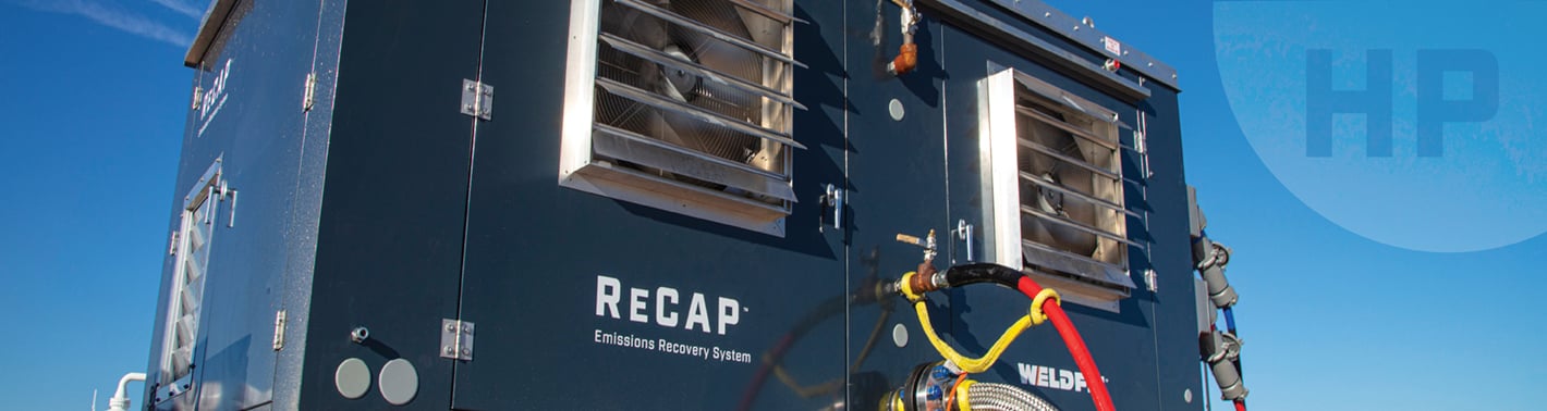 WeldFit ReCAP XR300HP high discharge pressure unit on a trailer