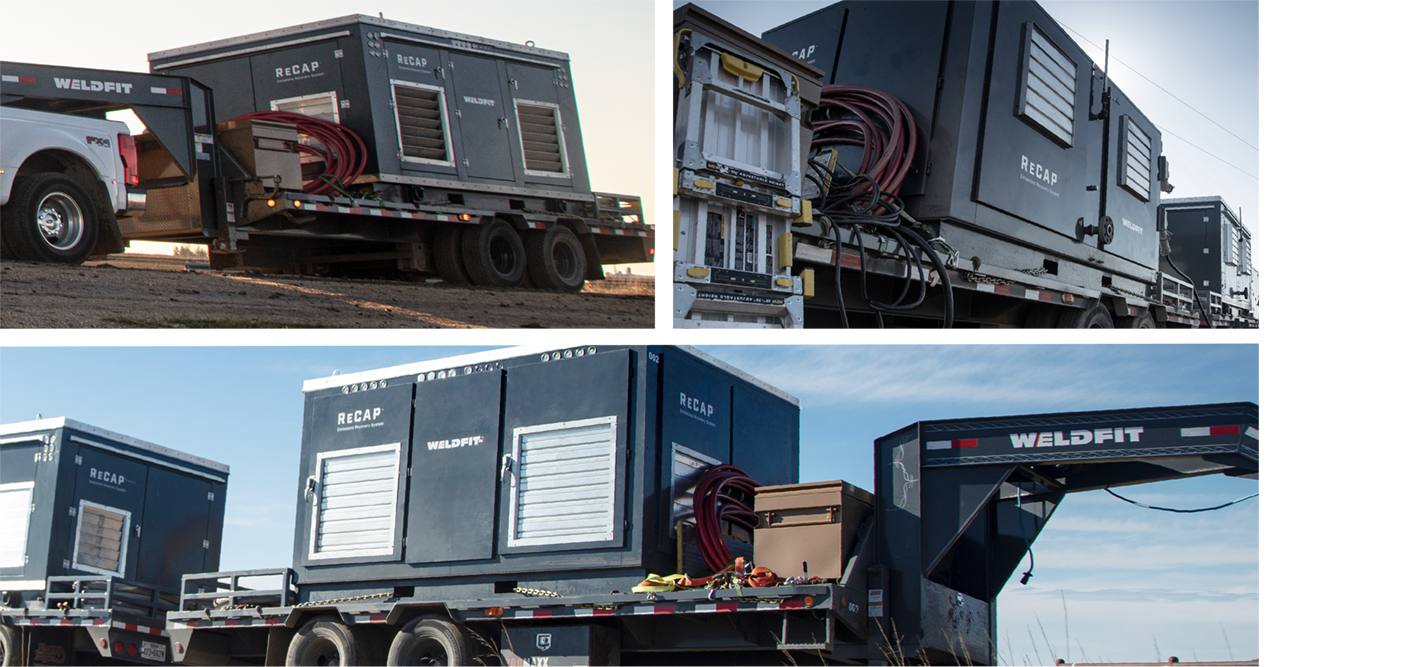 ReCAP XR300HP units on trailers en route to pipeline job sites