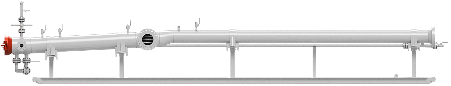 Gravity fed spherical pig receiver